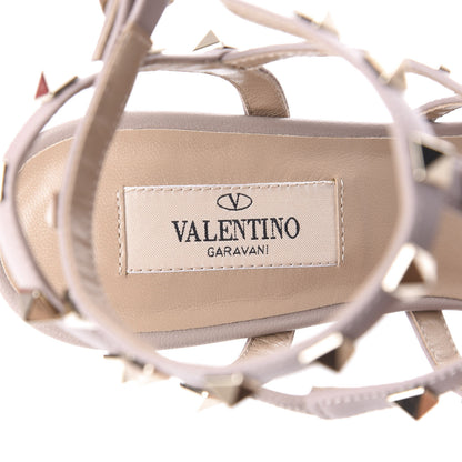 Valentino Garavani Calfskin Nappa Rockstud Gladiator 70mm Sandals 37 Poudre 8 of 11