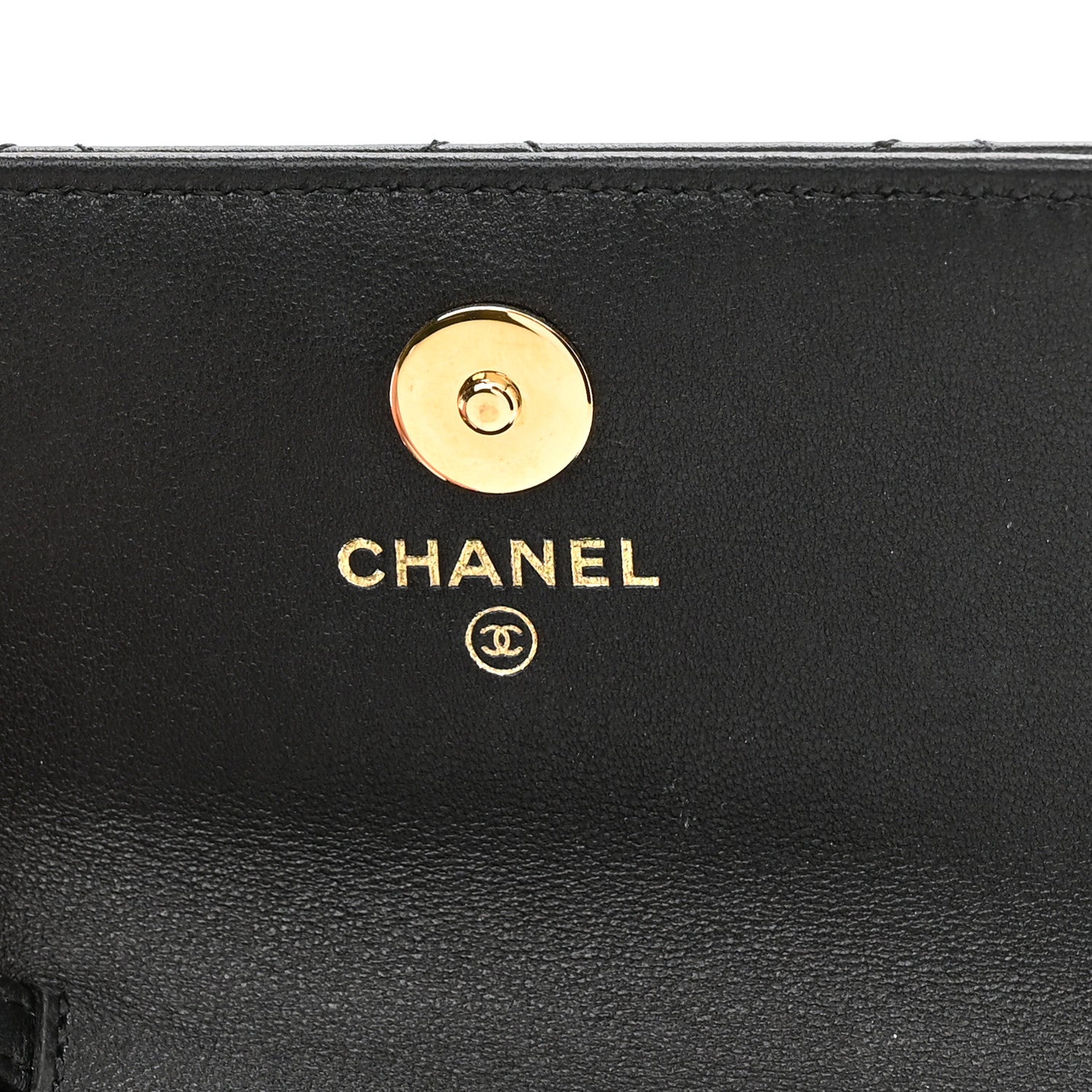 Chanel Lambskin Quilted Flap Card Holder With Cuff Black 7 of 11