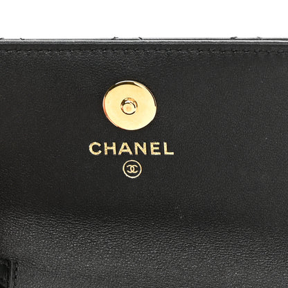 Chanel Lambskin Quilted Flap Card Holder With Cuff Black 7 of 11