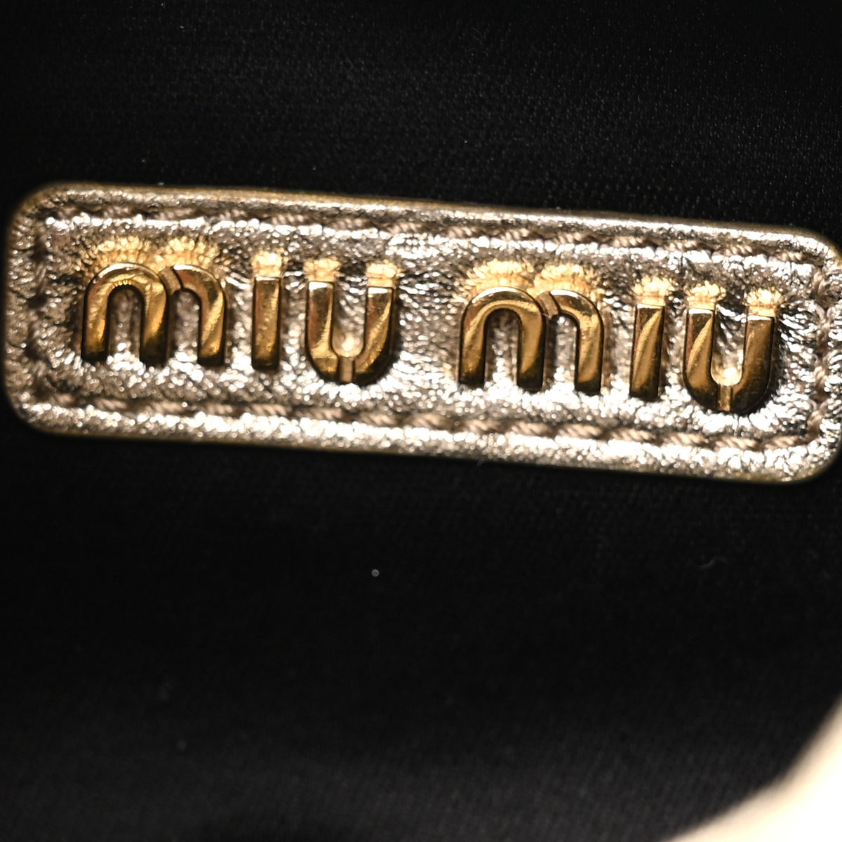Miu Miu Metallic Nappa Matelasse Mini Wander Hobo Pirite 6 of 9