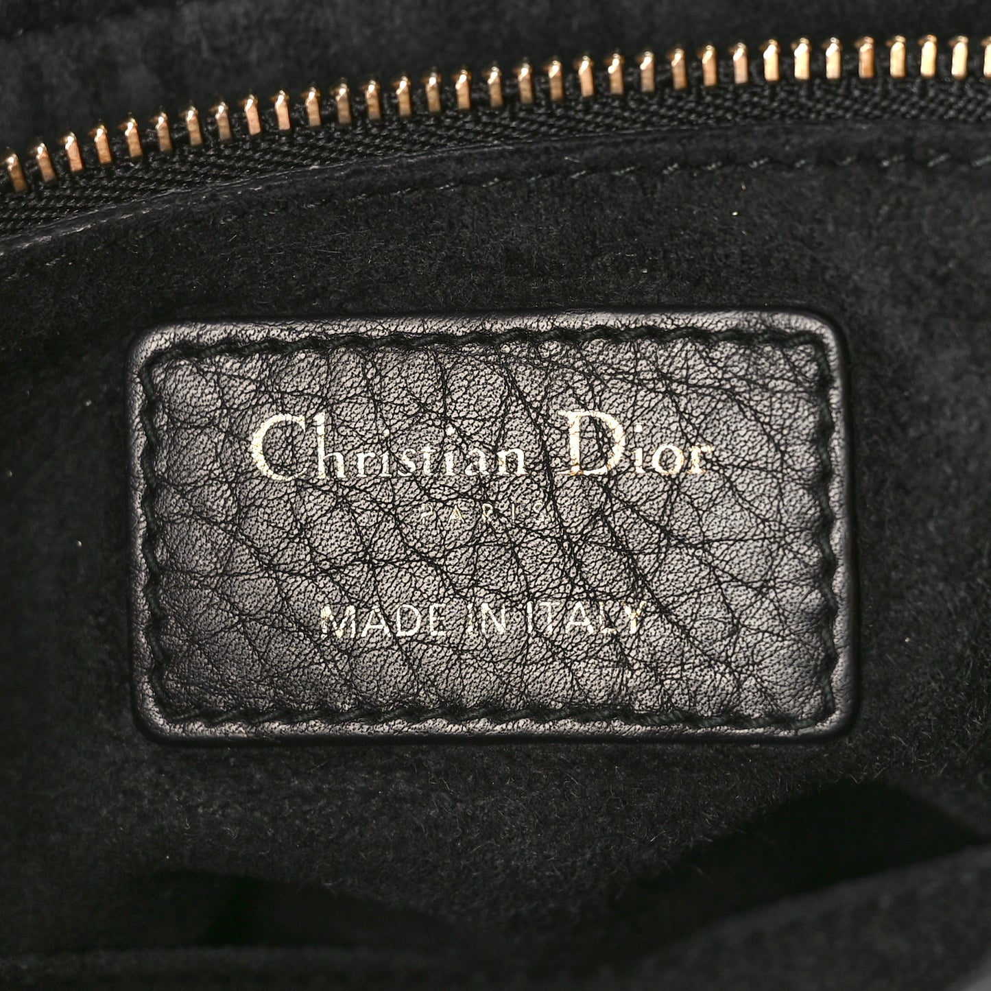 Grained Calfskin Cannage Medium Supple Lady Dior Black