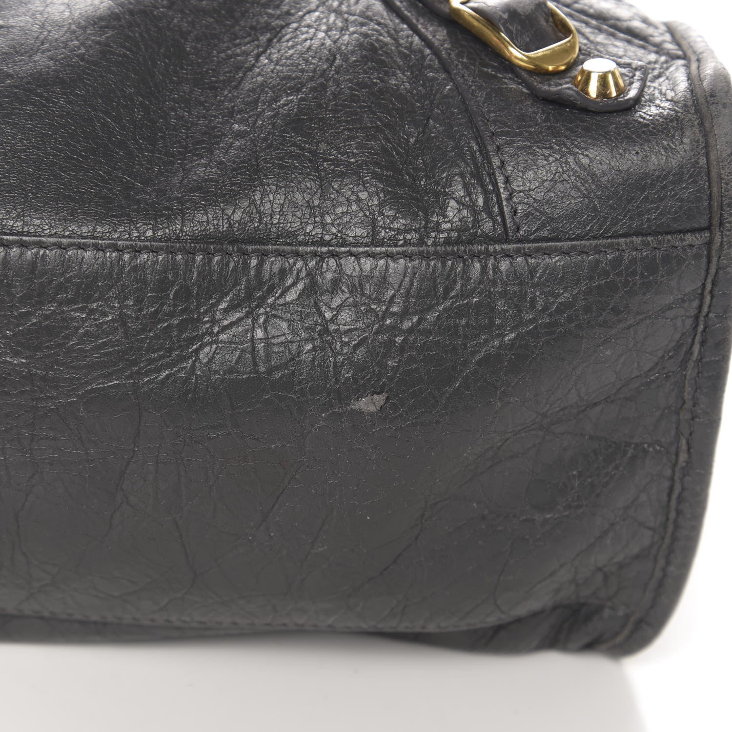 Balenciaga Agneau Classic Gold Hardware City Gris Fossile Anthracite 11 of 12