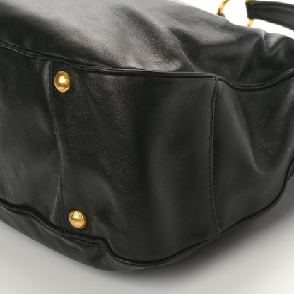 Prada Soft Calf Hobo Black 8 of 8