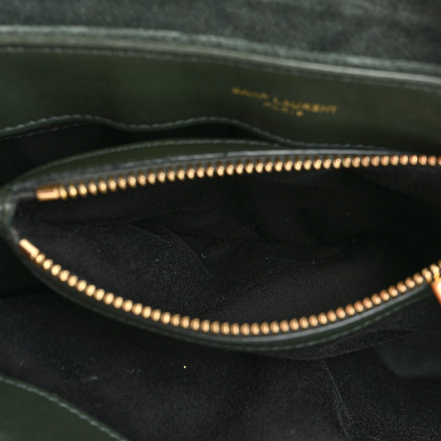 Suede Calfskin Y Quilted Monogram Small Loulou Chain Satchel Green