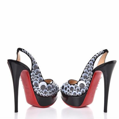 Christian Louboutin Patent Suede Deja Vu 150 Pumps 36 Black 6 of 12