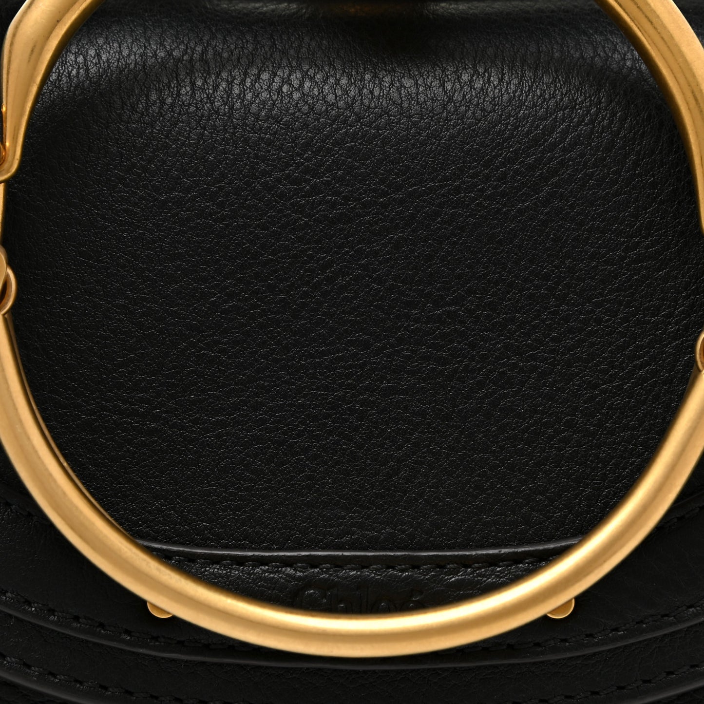 Calfskin Small Nile Bracelet Minaudiere Bag Black
