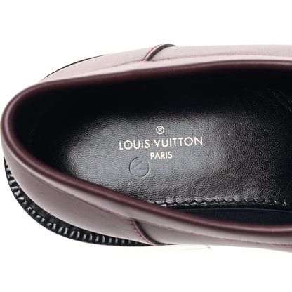 Louis Vuitton Calfskin Academy Loafers 37.5 Burgundy 7 of 7