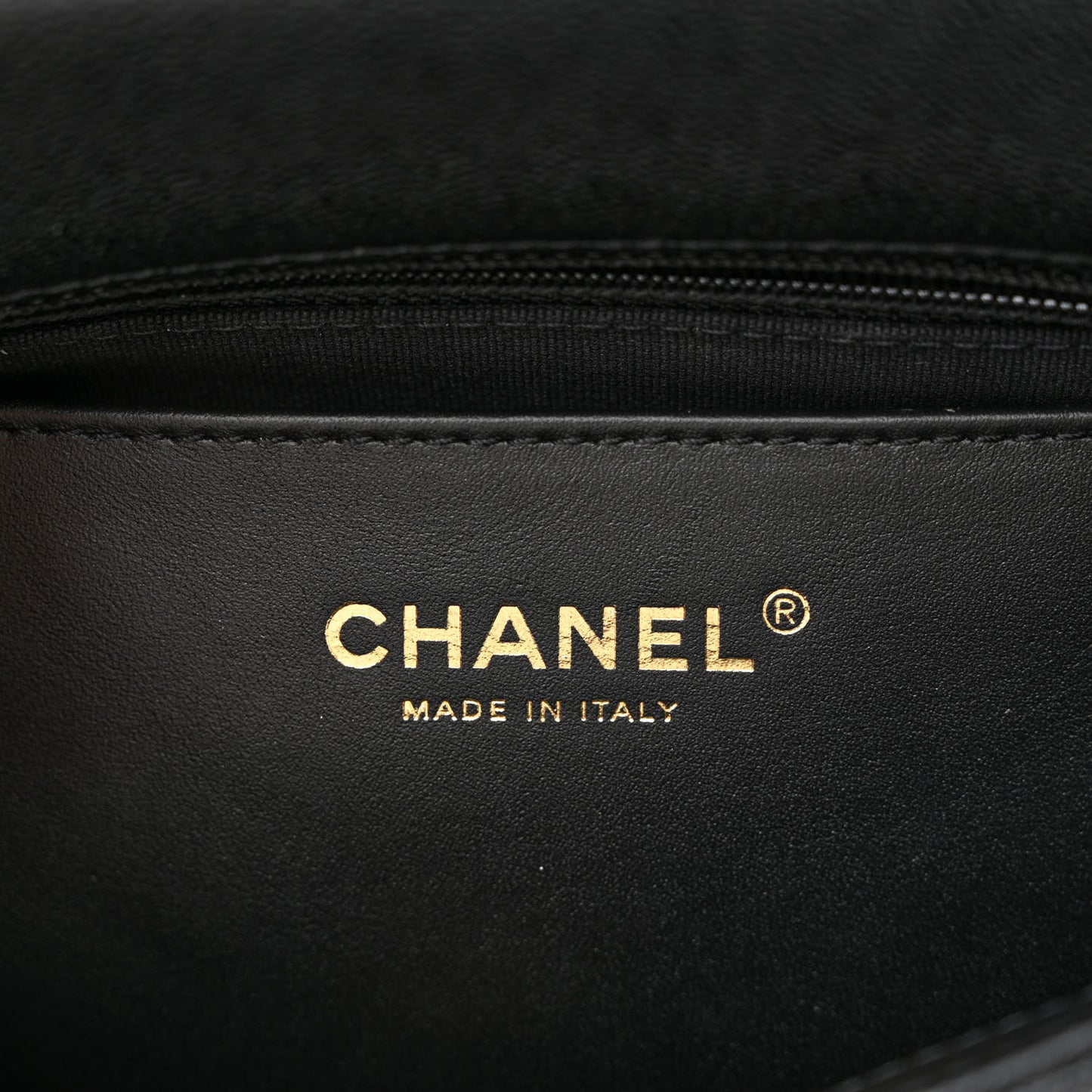 Shiny Caviar Quilted Mini Top Handle Flap Black