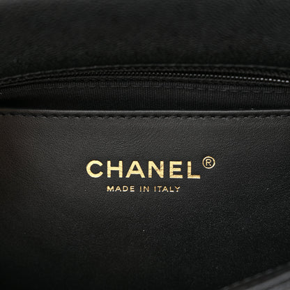 Chanel Shiny Caviar Quilted Mini Top Handle Flap Black 6 of 11