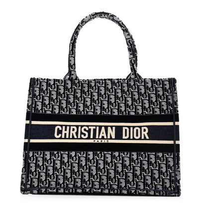 Christian Dior Oblique Velvet Medium Book Tote Blue Multicolor 1 of 11