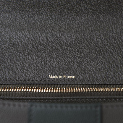 Delvaux Grained Calfskin Bi-Color Brillant MM Satchel Kaki 10 of 12