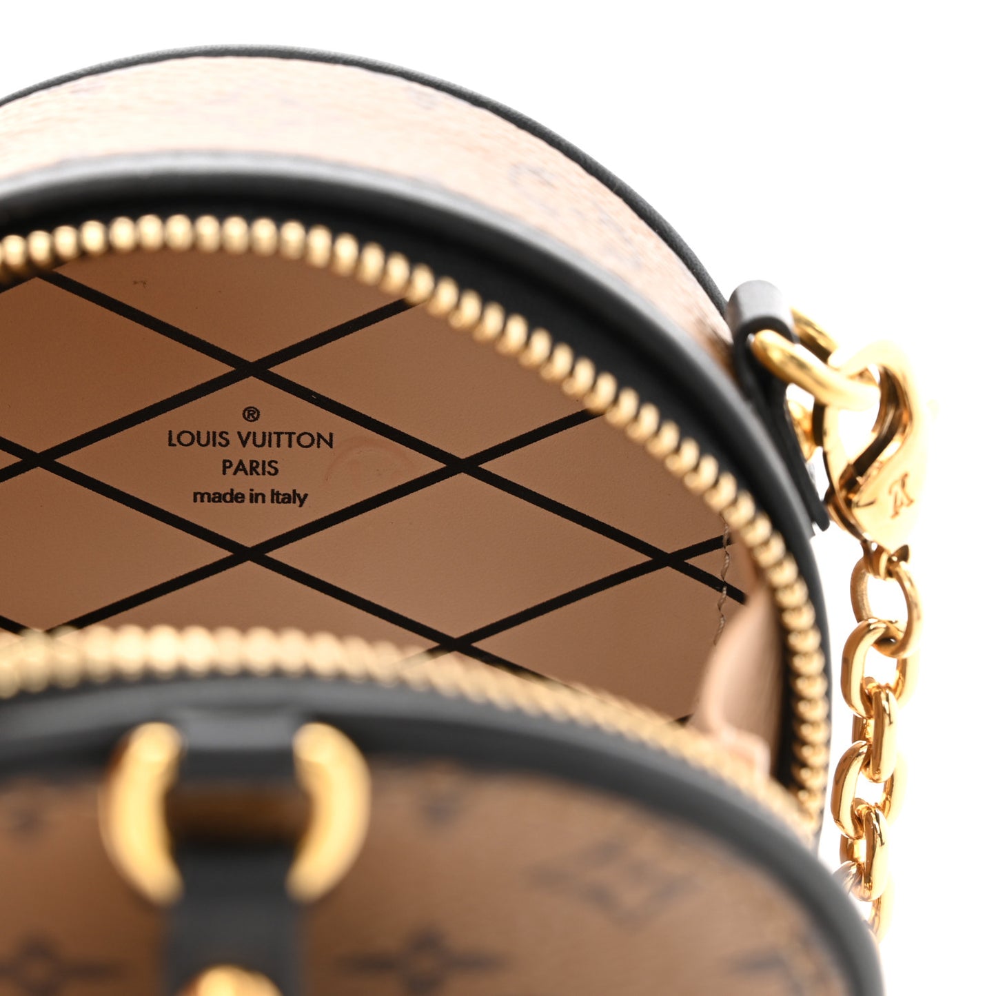 Reverse Monogram Boite Chapeau Necklace