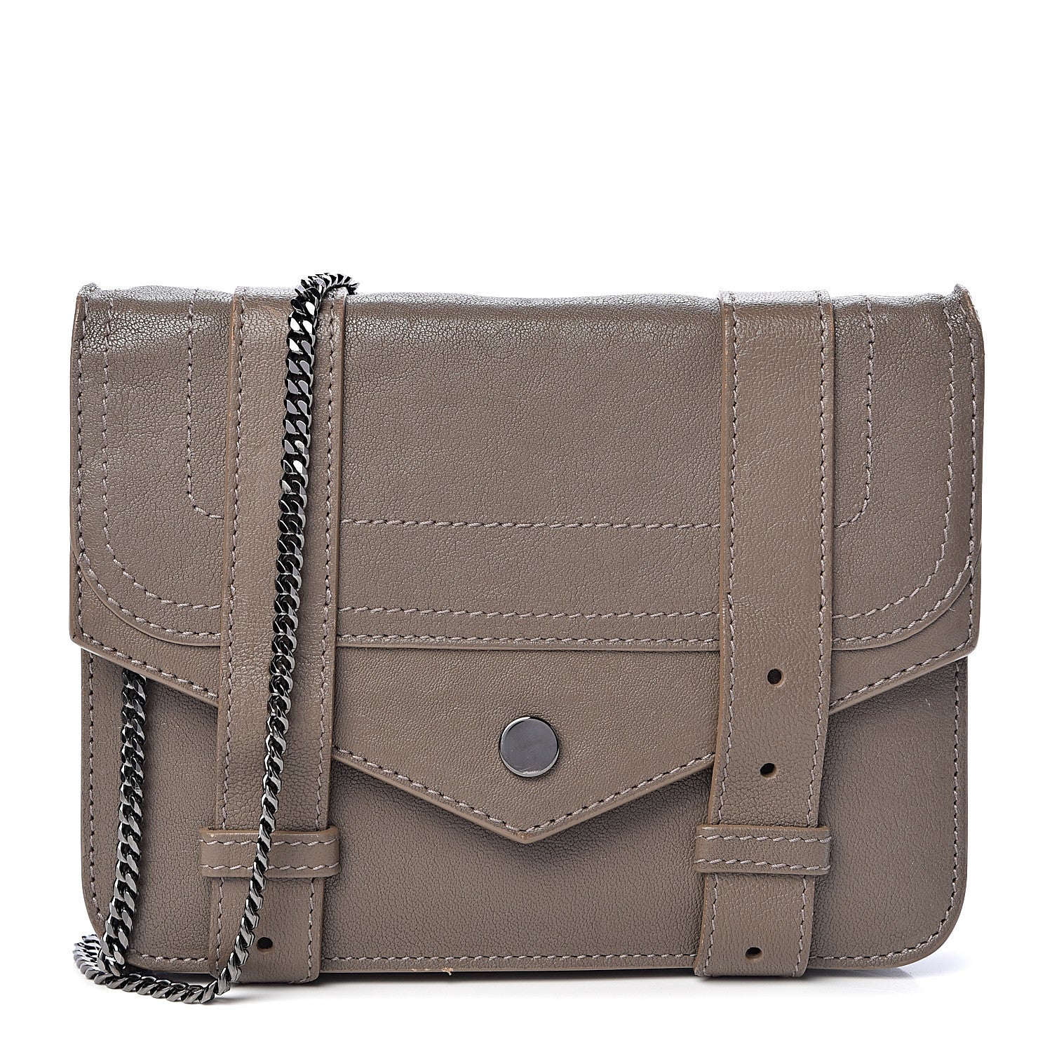 Proenza Schouler Lambskin PS1 Large Chain Wallet Smoke 1 of 11