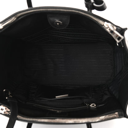 Prada City Calf Medium Galleria Double Zip Tote Black 5 of 12