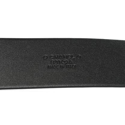 Chanel Calfskin Crystal CC Belt 85 34 Black 3 of 4