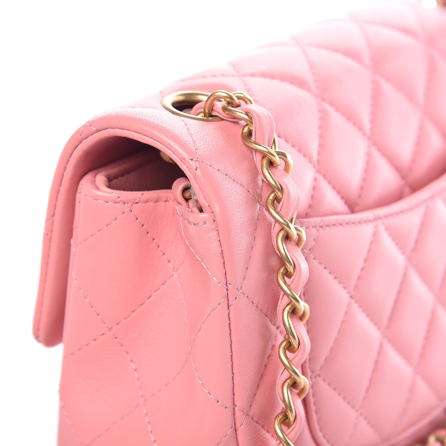 Chanel Lambskin Quilted Mini Rectangular Flap Pink 12 of 22