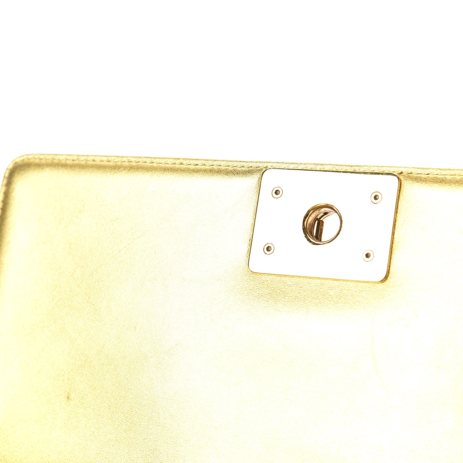 Chanel Metallic Patent Calfskin Medium Boy Flap Gold 12 of 12