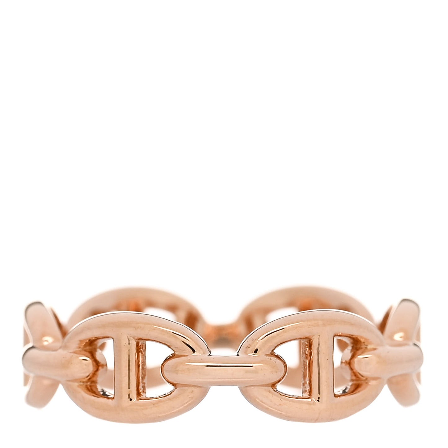 18K Rose Gold PM Chaine d'Ancre Enchainee Ring 53 6.5