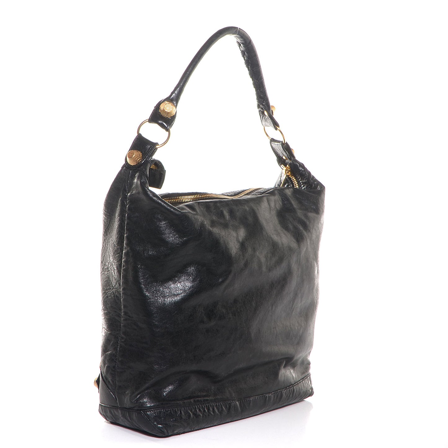 Agneau Giant 21 Gold Hardware Day Hobo Black