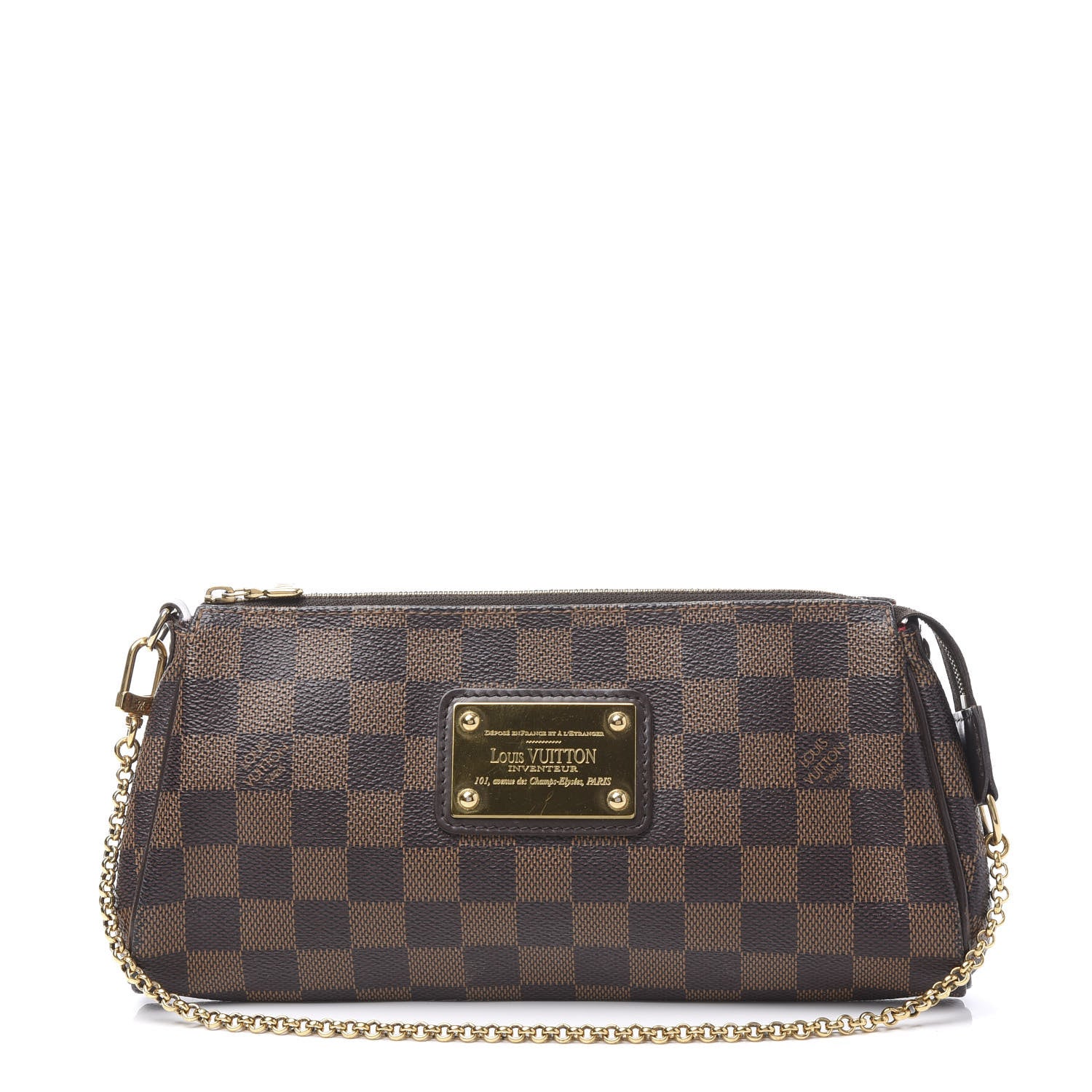 Louis Vuitton Damier Ebene Eva Clutch 1 of 11