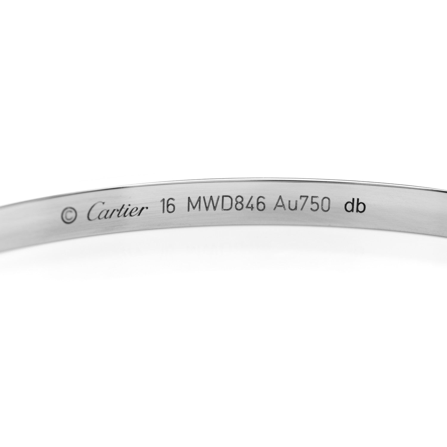 Cartier 18K White Gold Small LOVE Bracelet 16 4 of 5
