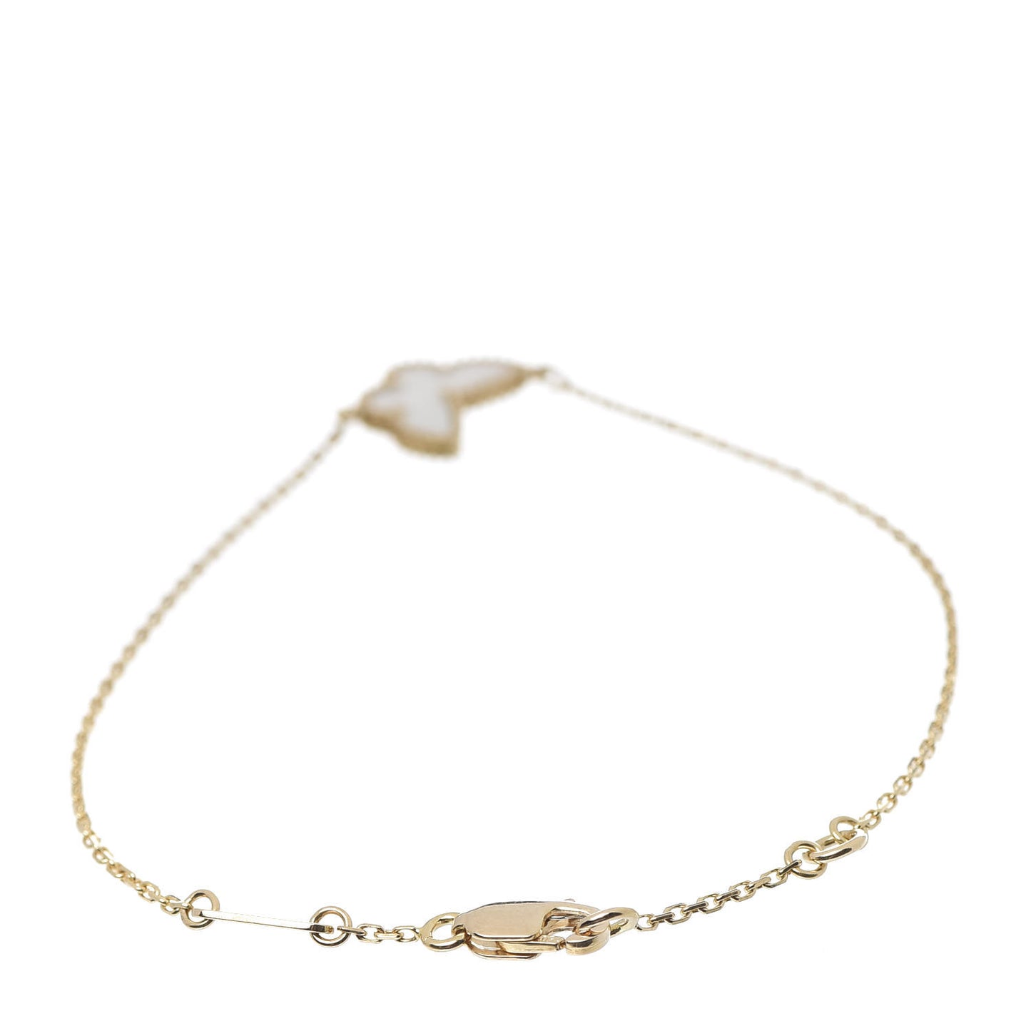18K Yellow Gold Mother of Pearl Sweet Alhambra Butterfly Bracelet