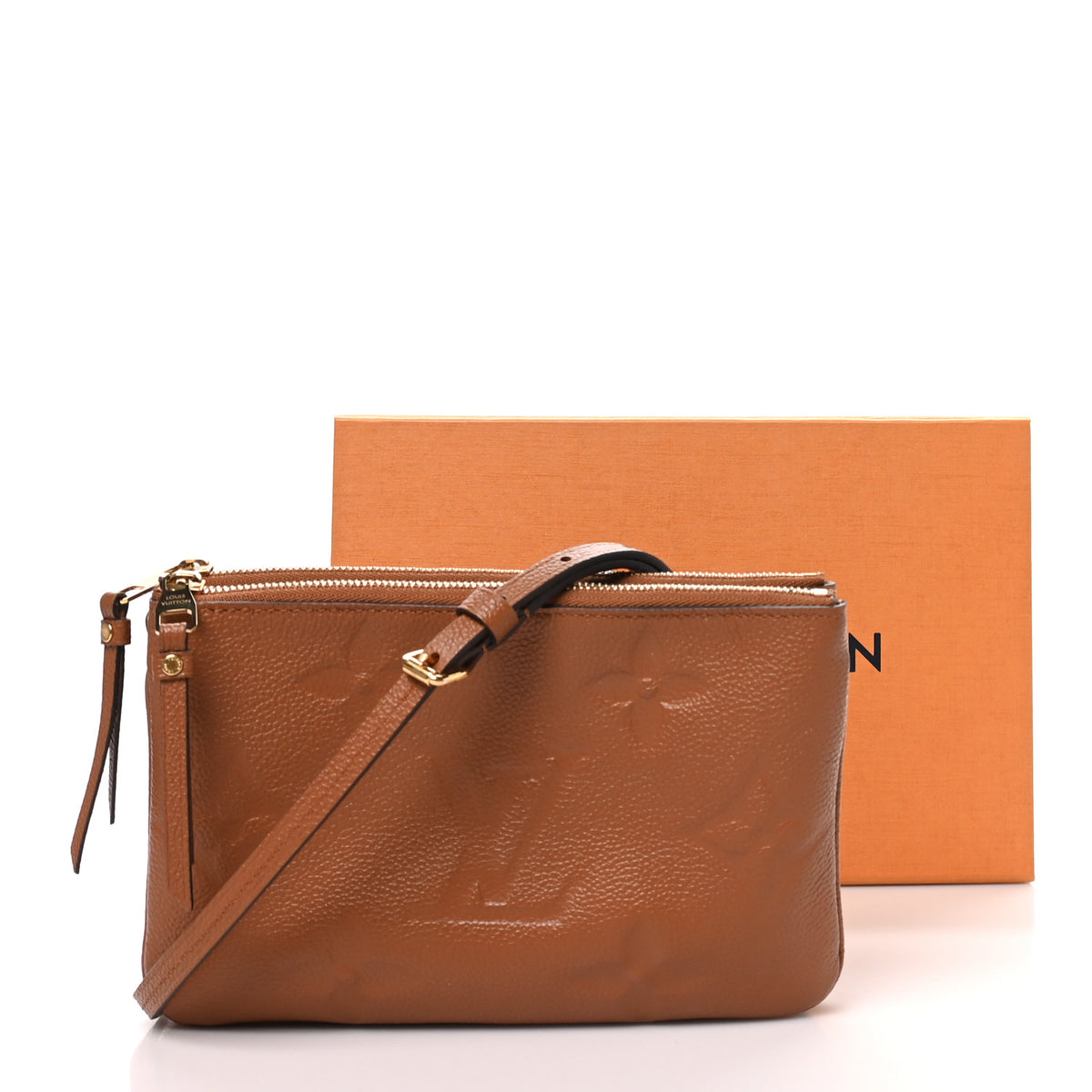 Louis Vuitton Empreinte Monogram Giant Double Zip Pochette Caramel 11 of 11