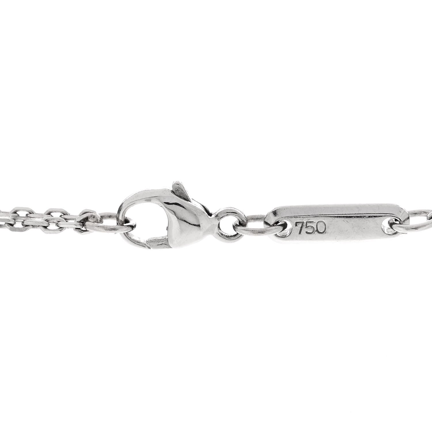 Chopard 18K White Gold Diamond Happy Spirit Pendant Necklace 8 of 8