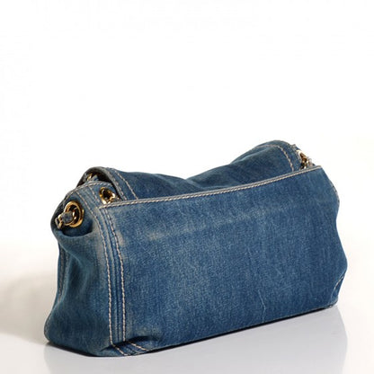 Prada Denim Shoulder Bag Avio 3 of 20