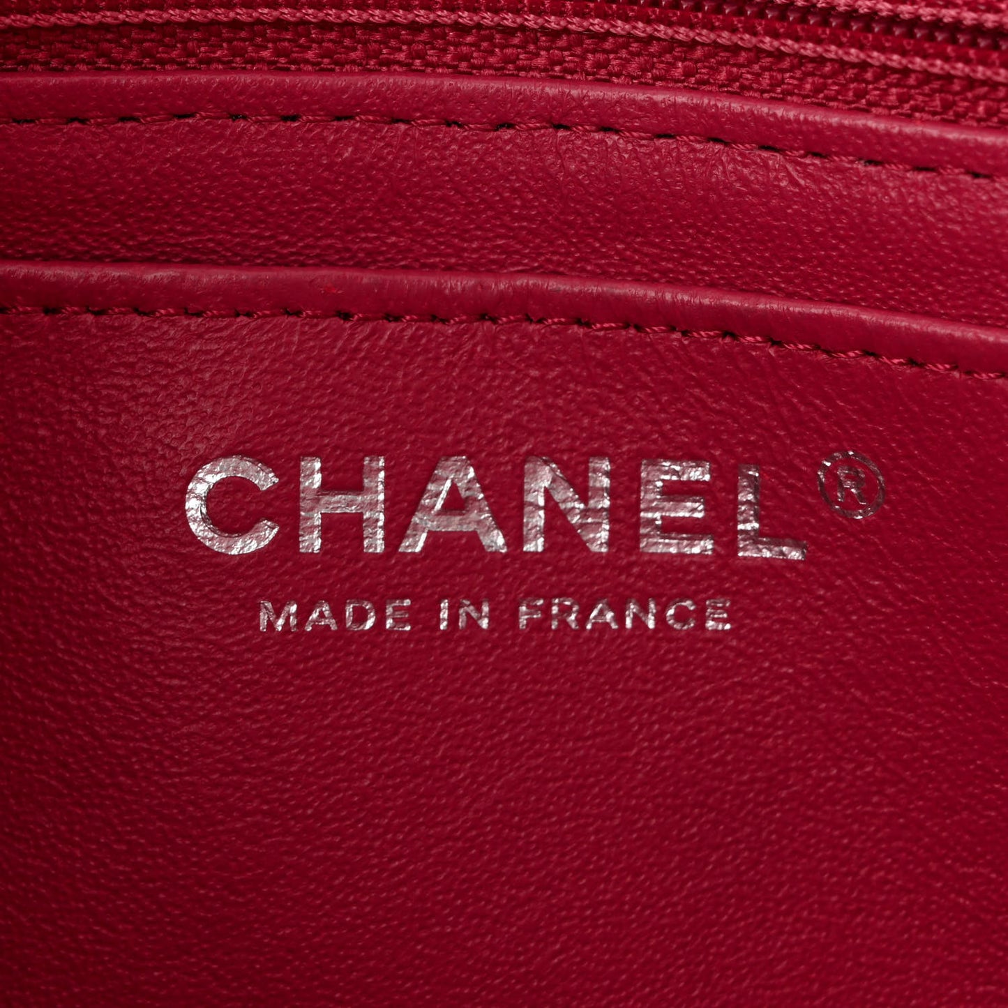 Caviar Quilted Mini Rectangular Flap Red