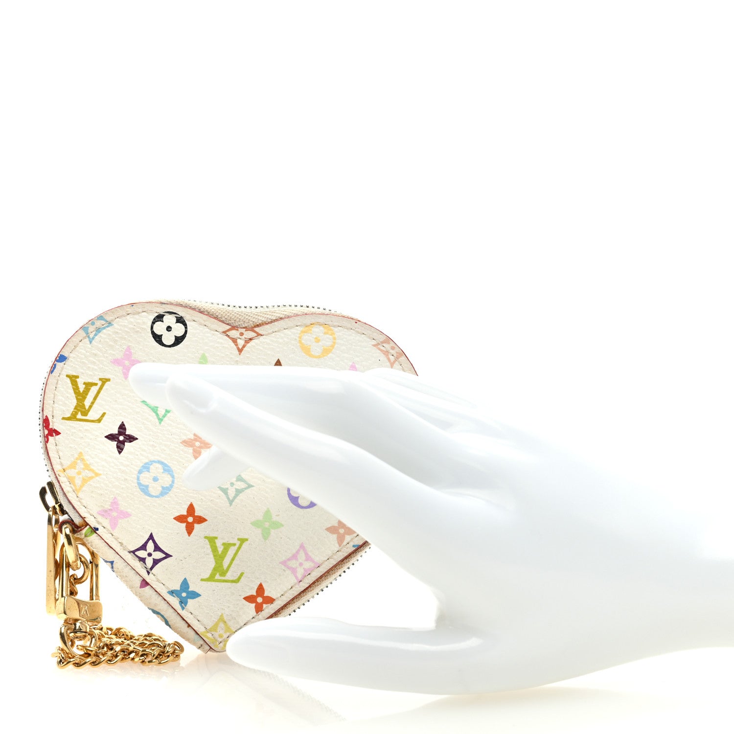 Louis Vuitton Monogram Multicolor Coeur Heart Coin Purse White 2 of 6