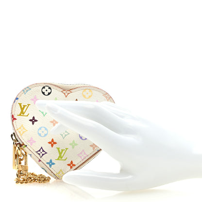 Louis Vuitton Monogram Multicolor Coeur Heart Coin Purse White 2 of 6
