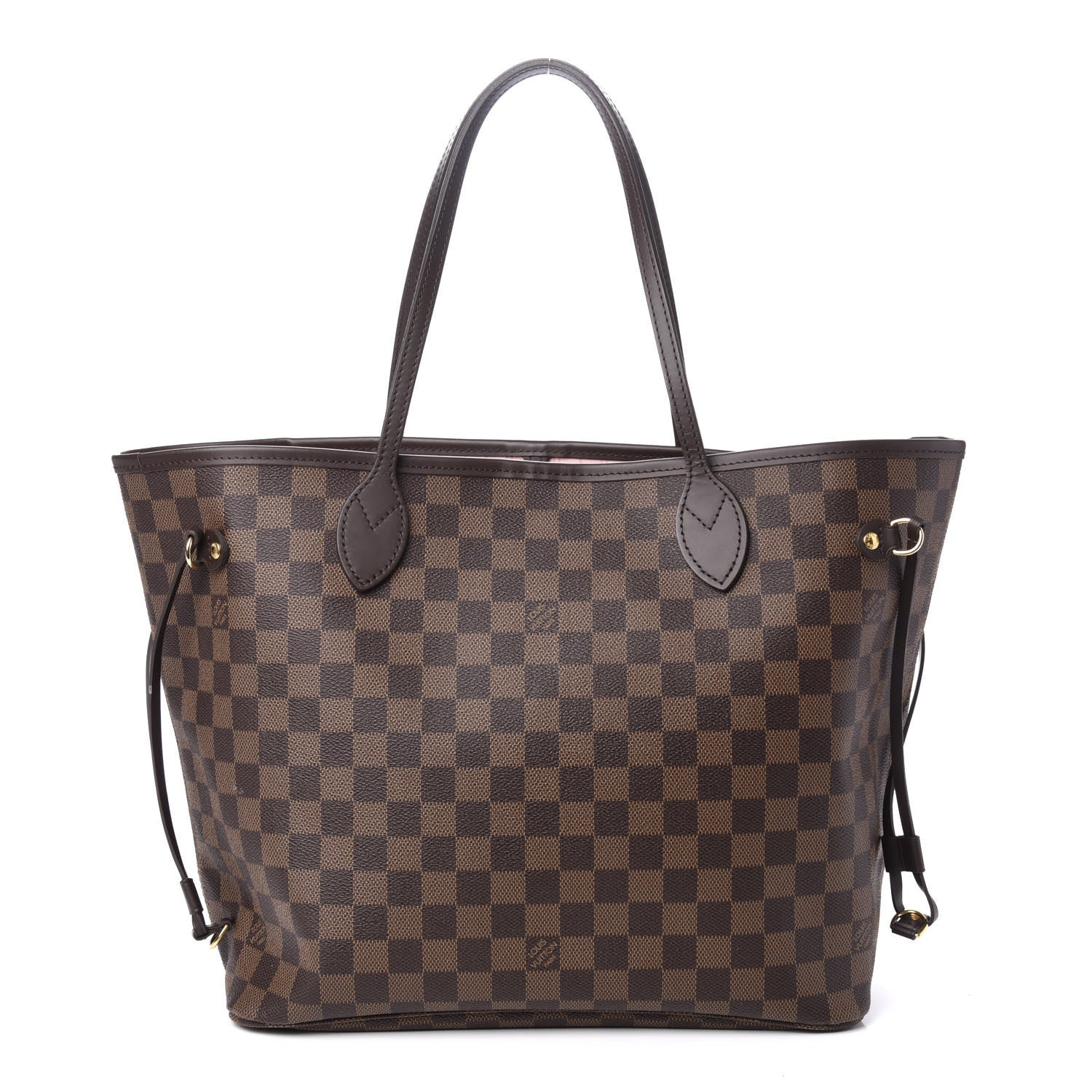 Louis Vuitton Damier Ebene Neo Neverfull MM Rose Ballerine 1 of 9