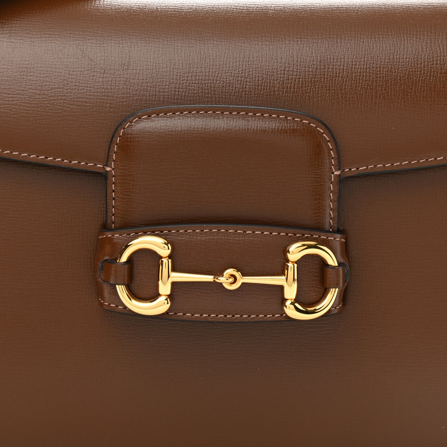 Azalea Calfskin Horsebit 1955 Shoulder Bag Brown Sugar