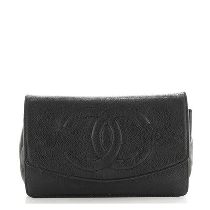 Chanel Caviar Timeless CC Wallet On Chain WOC Black 1 of 8