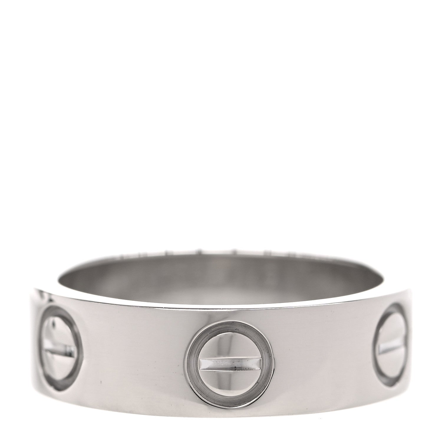 Cartier 18K White Gold 5.5mm LOVE Ring 49 4.75 1 of 6