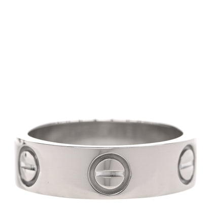 Cartier 18K White Gold 5.5mm LOVE Ring 49 4.75 1 of 6