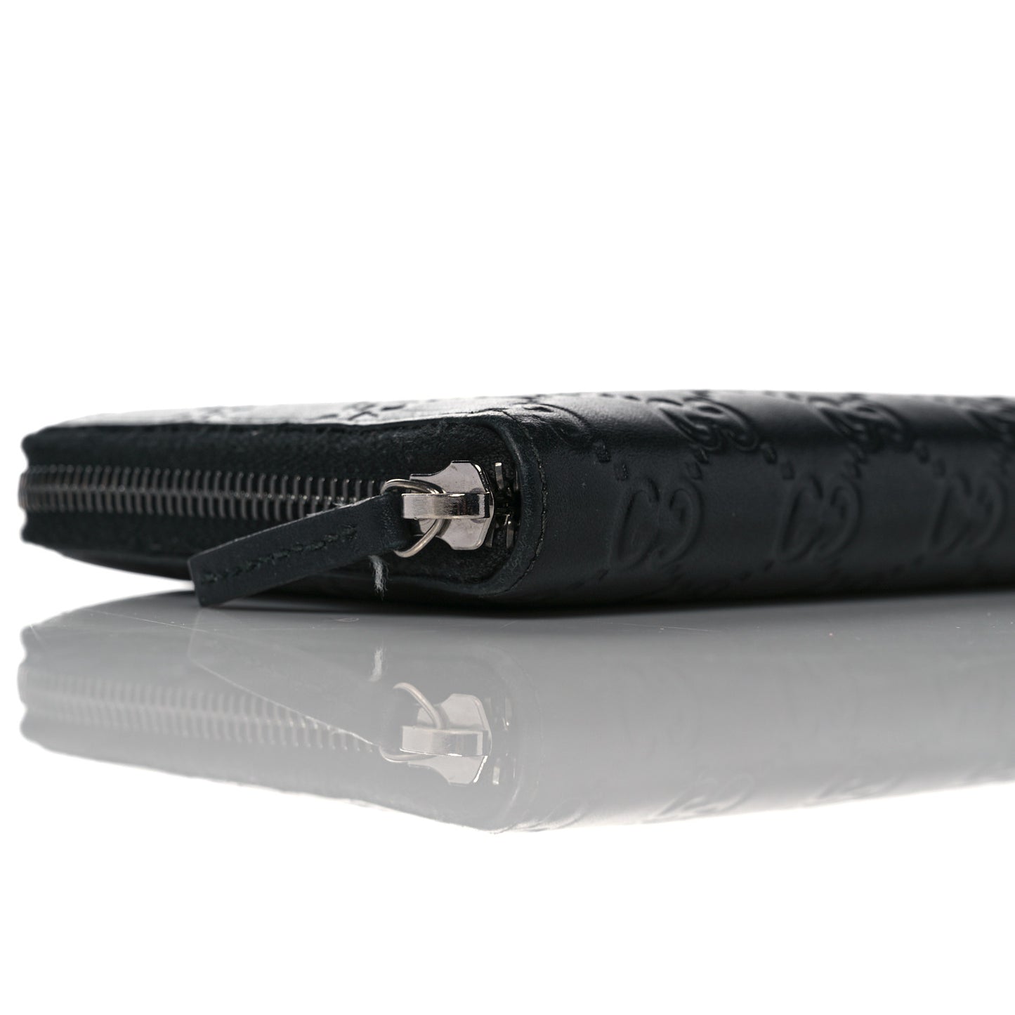 Guccissima Signature Zip Around Organizer Wallet Black