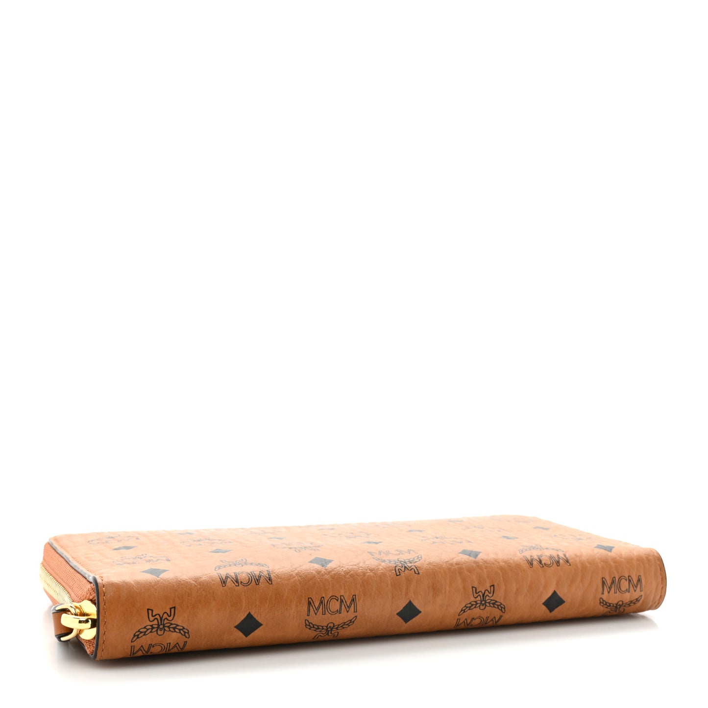 Visetos Large Zip Around Wallet Cognac