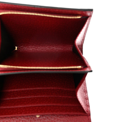 Gucci X DORAEMON Mini Vintage GG Supreme Monogram Compact Wallet Beige Cherry Red 5 of 7