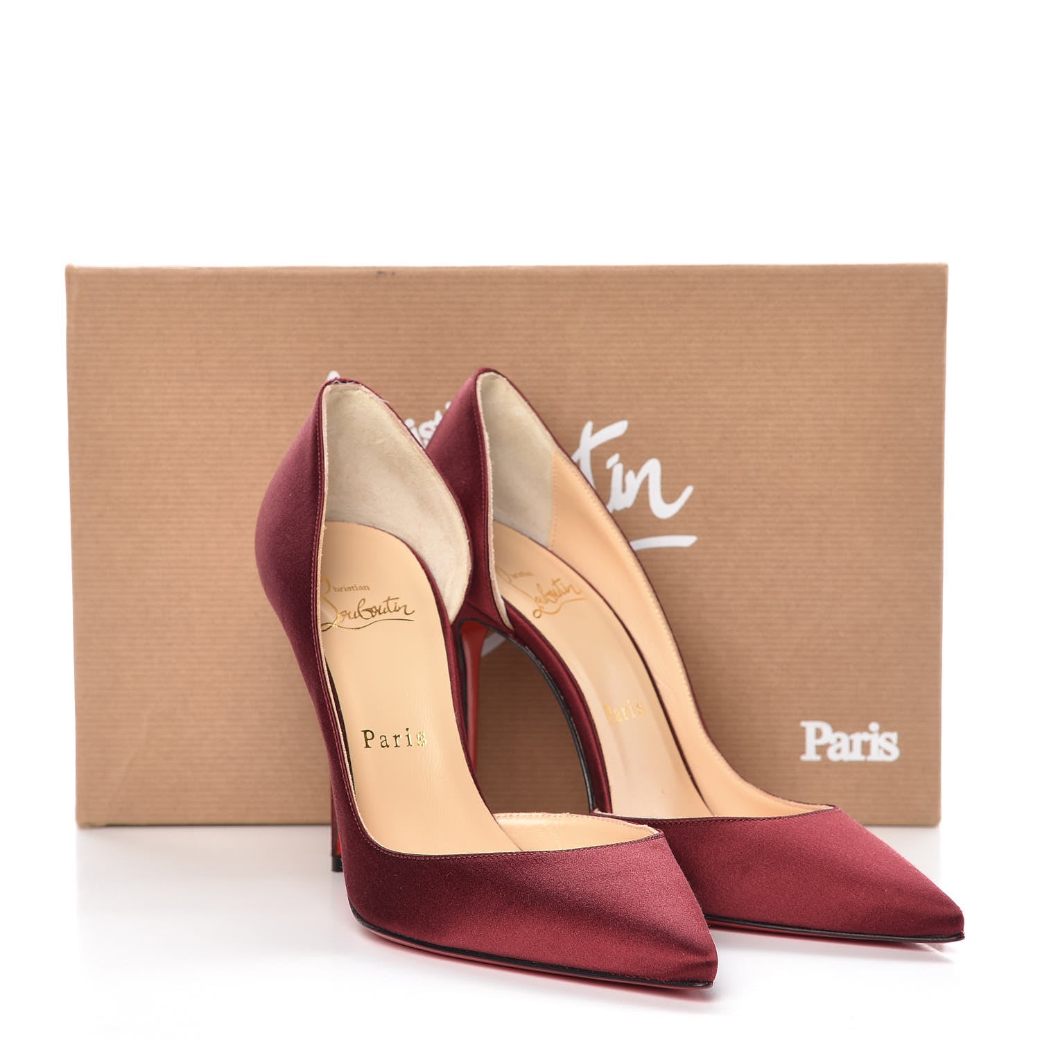 Christian Louboutin Satin Iriza 100 Pumps 36 Lie De Vin 8 of 8
