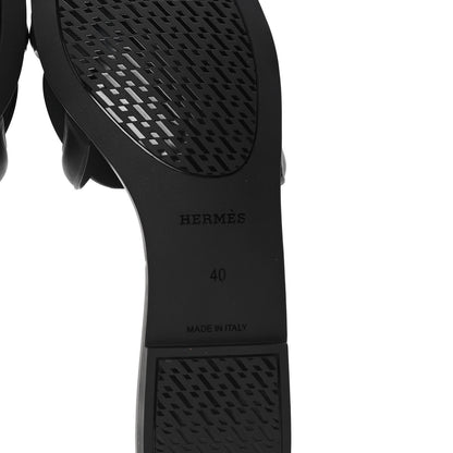 Hermes Rubber Aloha Sandals 40 Black 8 of 10