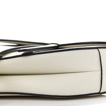 Christian Dior Grained Calfskin Saddle Bag White 6 of 9