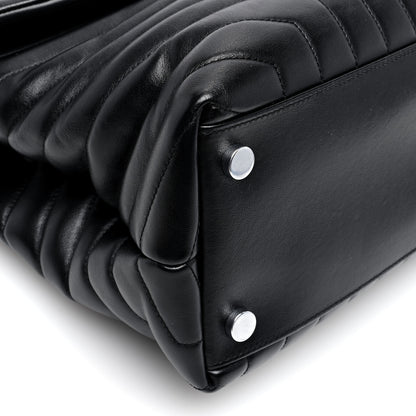 Saint Laurent Calfskin Y Quilted Monogram Large Loulou Chain Satchel Black 8 of 10