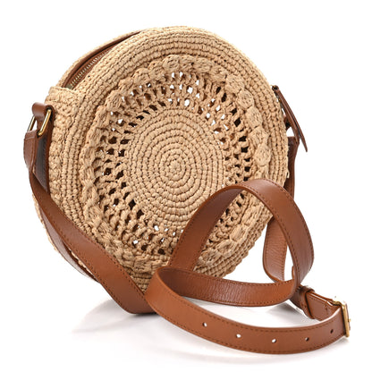 Saint Laurent Raffia Sac Round Naturel 3 of 8