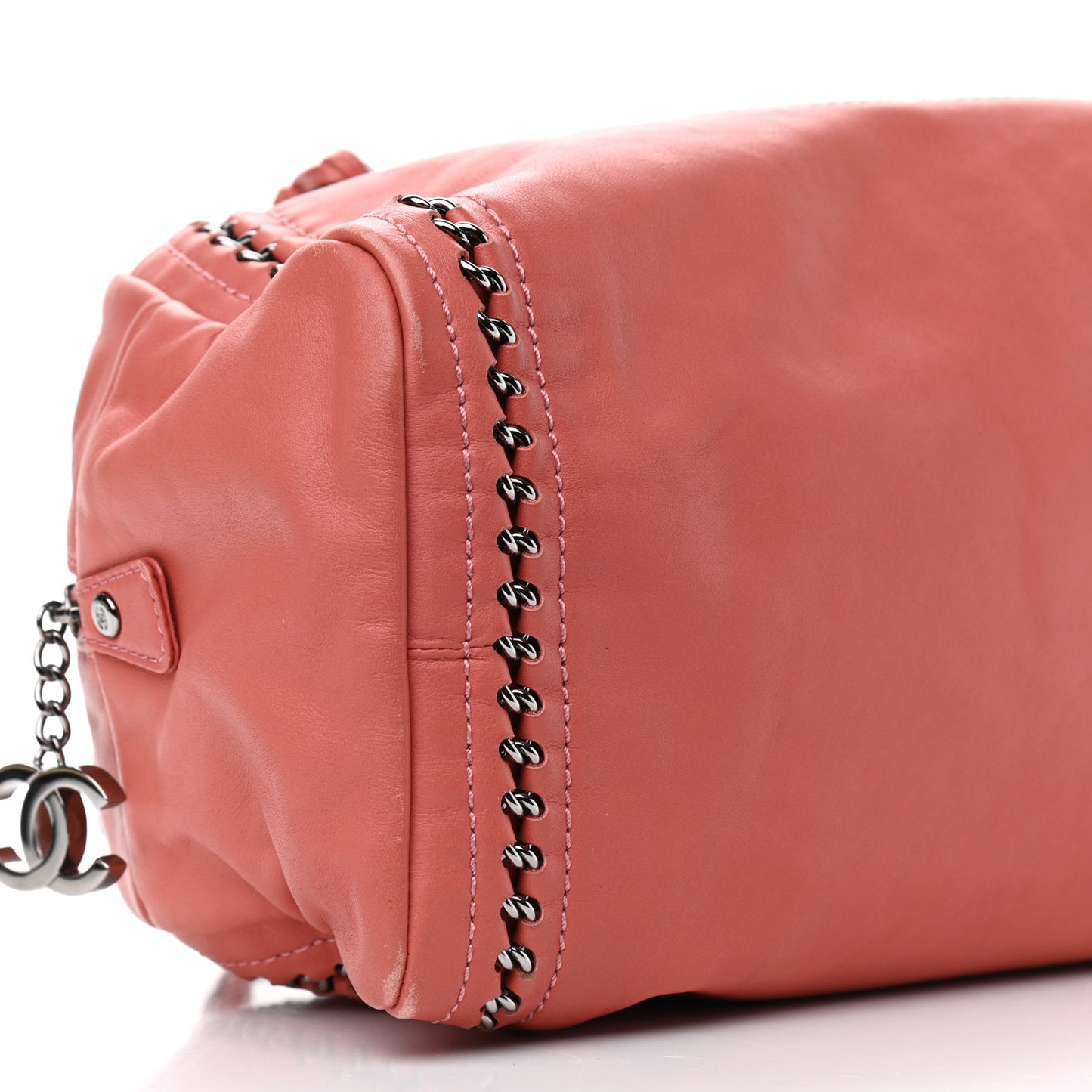 Smooth Calfskin Medium Luxe Ligne Bowler Coral