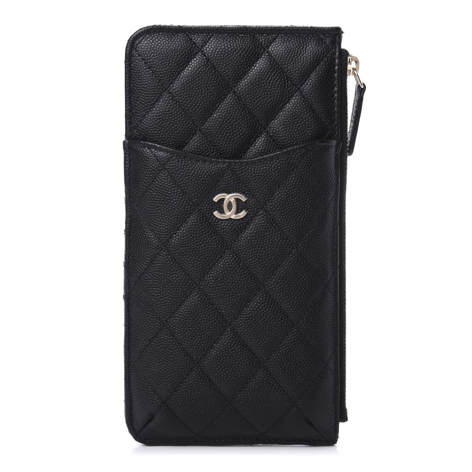 Chanel Caviar Quilted Classic Flat Wallet Pouch Black 1 of 8