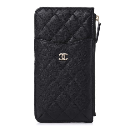 Chanel Caviar Quilted Classic Flat Wallet Pouch Black 1 of 8
