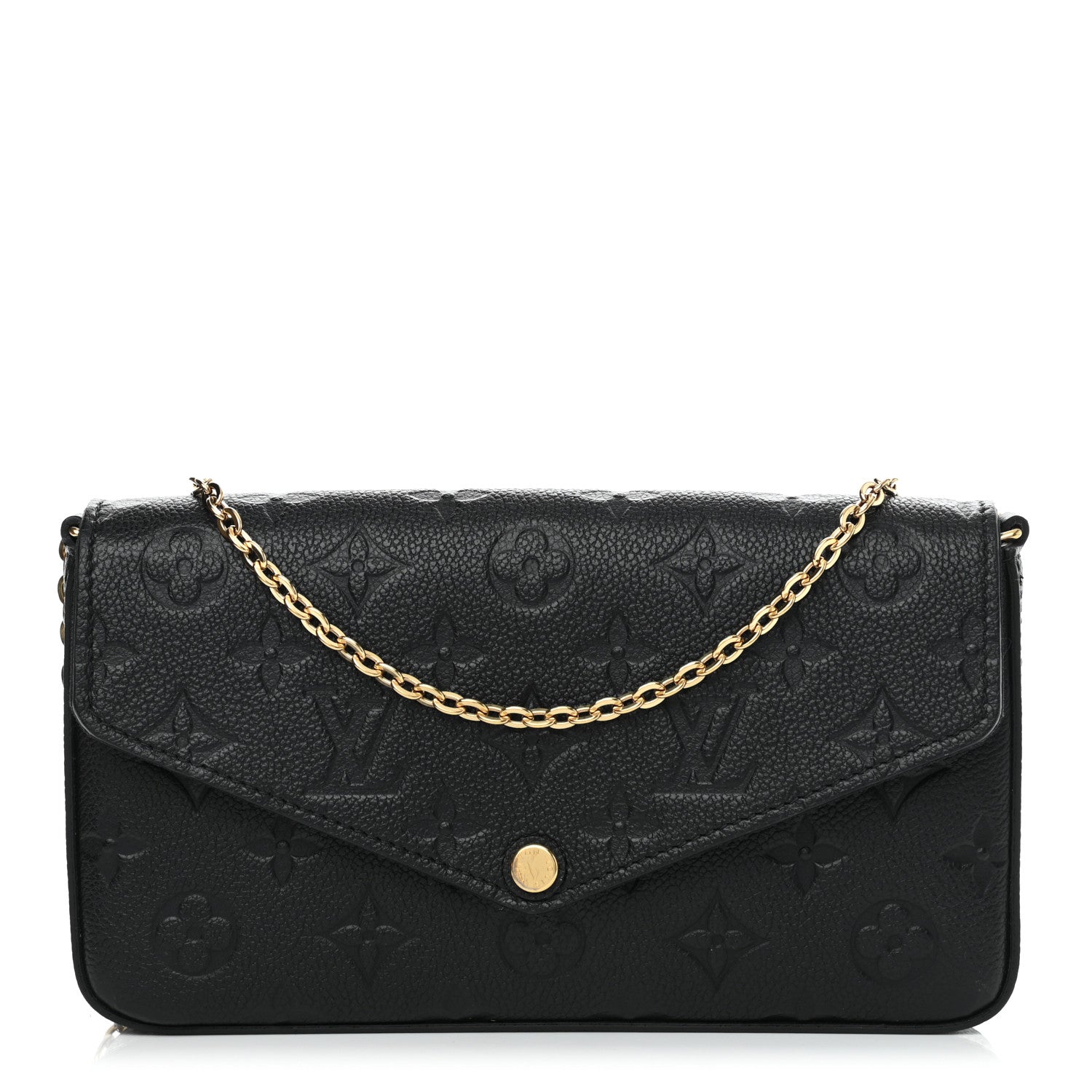 Louis Vuitton Empreinte Pochette Felicie Chain Wallet Black 2 of 8