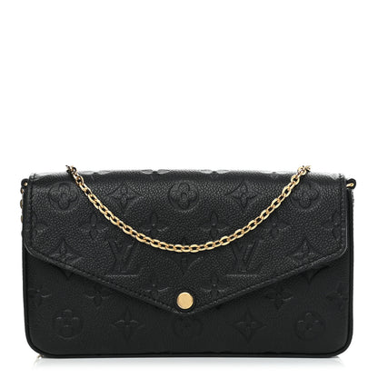 Louis Vuitton Empreinte Pochette Felicie Chain Wallet Black 2 of 8